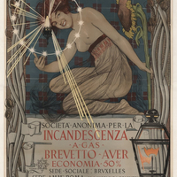 Societa anonima per la incandescenza a gas brevetto Auer economia 50 %...